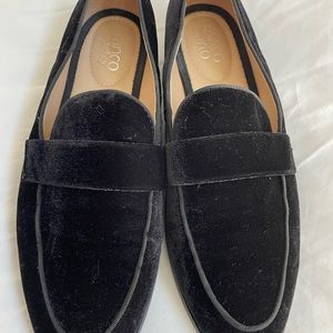 Black velvet Franco Sarto driving loafers sz 9